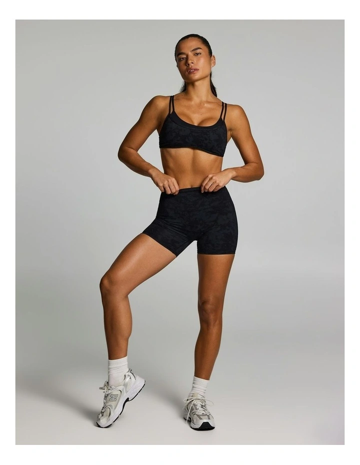Sculpt Scrunch Bum Mid Thigh Bike Shorts Black Acid image 5