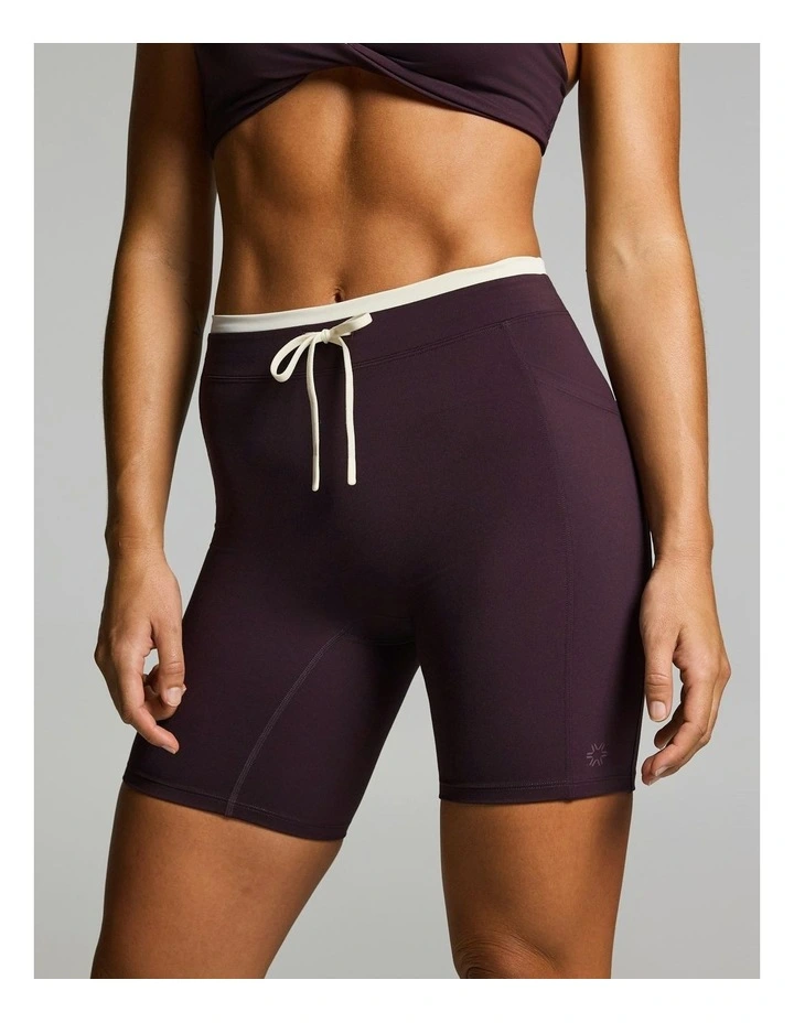 Tie Front Tipped Pocket Quad Tights Boysenberry image 3