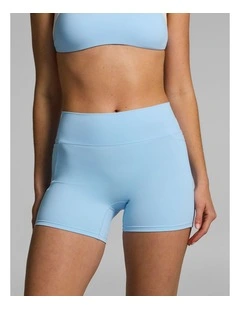 No Front Seam Pocket Mid Thigh Bike Shorts Skylight