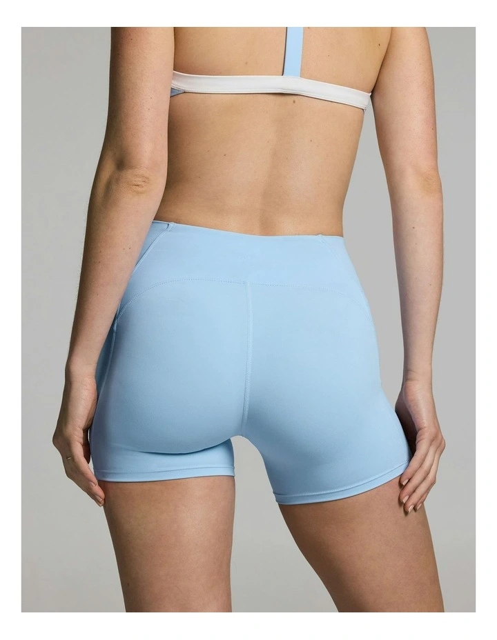 No Front Seam Pocket Mid Thigh Bike Shorts Skylight image 2