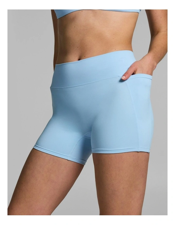 No Front Seam Pocket Mid Thigh Bike Shorts Skylight image 4