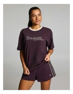 Taped Sleeve Tee Boysenberry