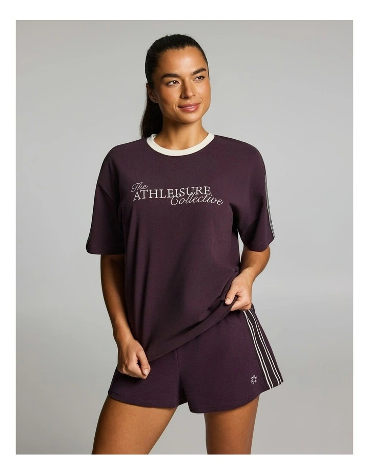 Taped Sleeve Tee Boysenberry image 1