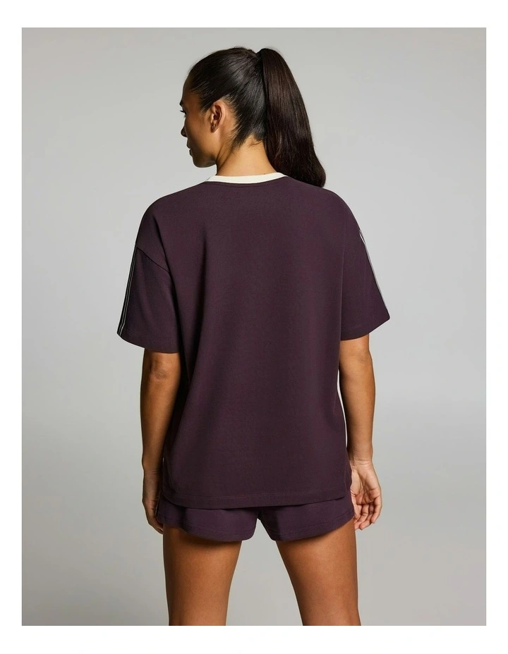 Taped Sleeve Tee Boysenberry image 2
