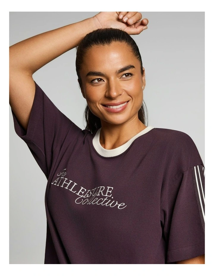 Taped Sleeve Tee Boysenberry image 4