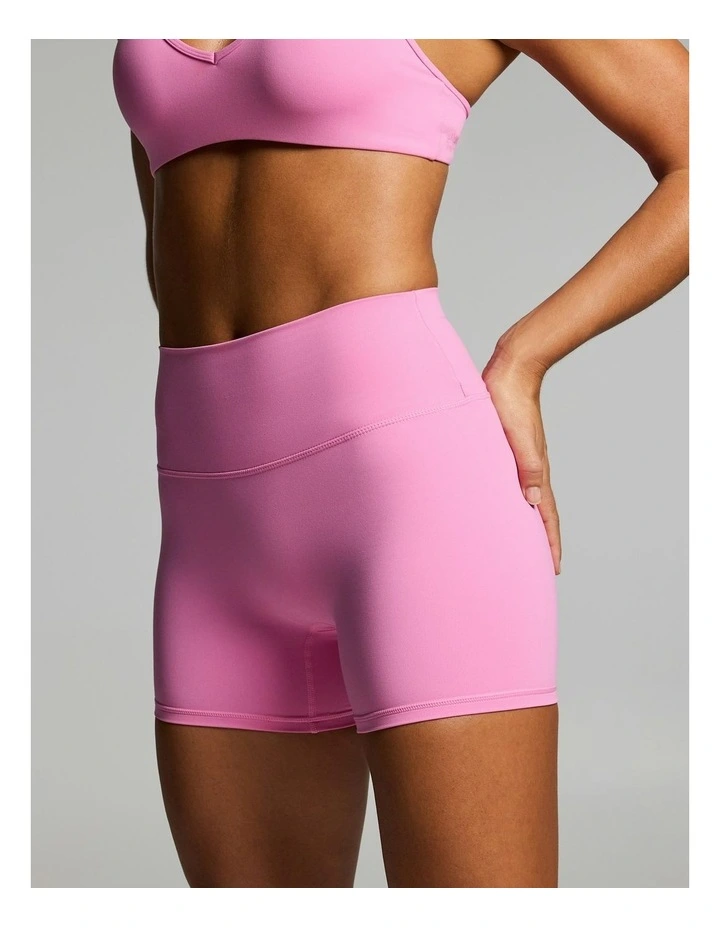 Sculpt Scrunch Bum Mid Thigh Bike Shorts Cotton Candy image 3