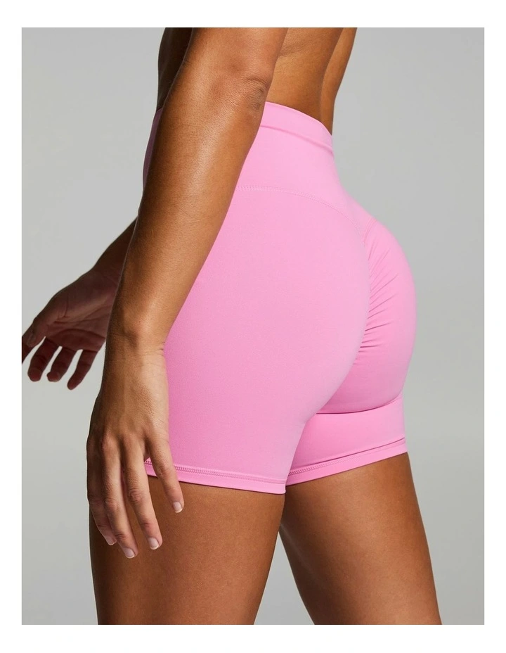Sculpt Scrunch Bum Mid Thigh Bike Shorts Cotton Candy image 4
