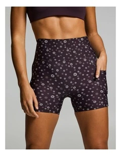 No Front Seam Pocket Mid Thigh Tights Boysenberry Ditsy
