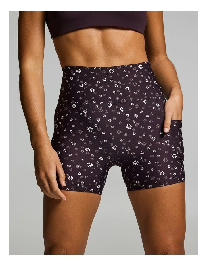 No Front Seam Pocket Mid Thigh Tights Boysenberry Ditsy image 1