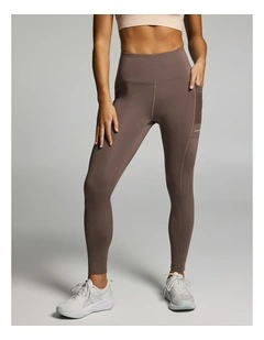 Velocity Pocket Full Length Tights Milk Choc