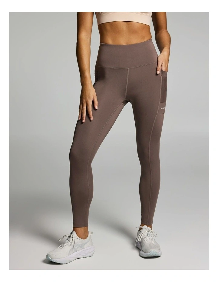 Velocity Pocket Full Length Tights Milk Choc image 1
