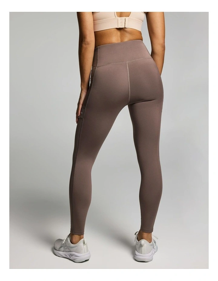 Velocity Pocket Full Length Tights Milk Choc image 2