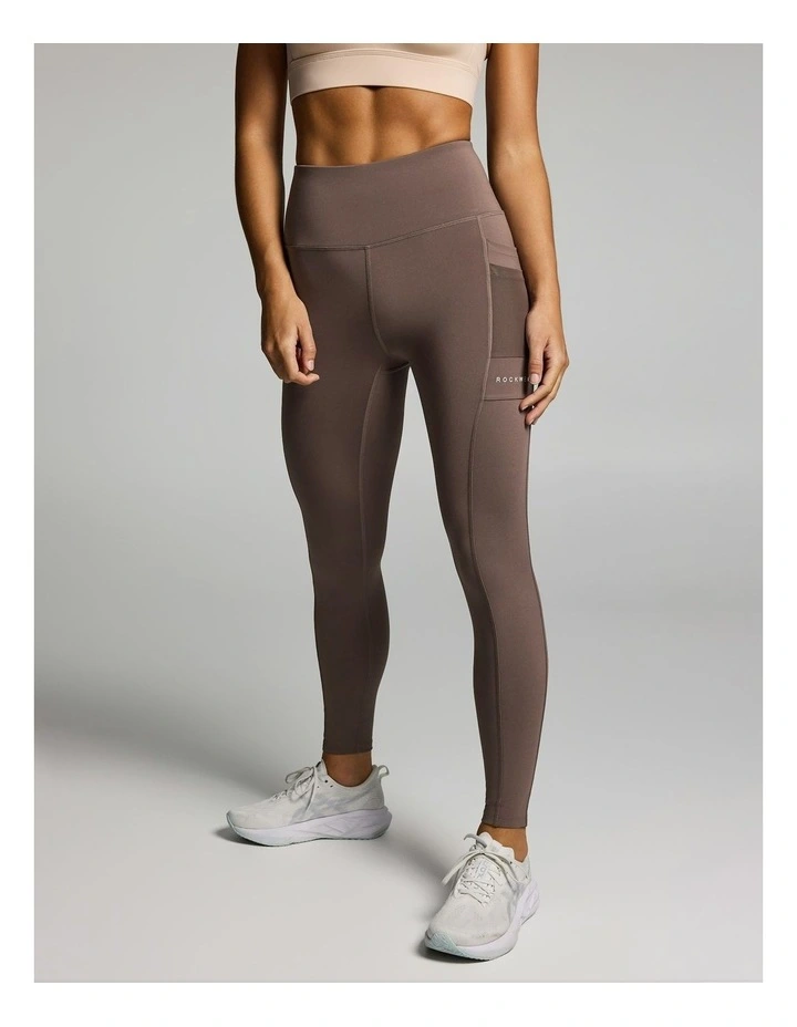 Velocity Pocket Full Length Tights Milk Choc image 3