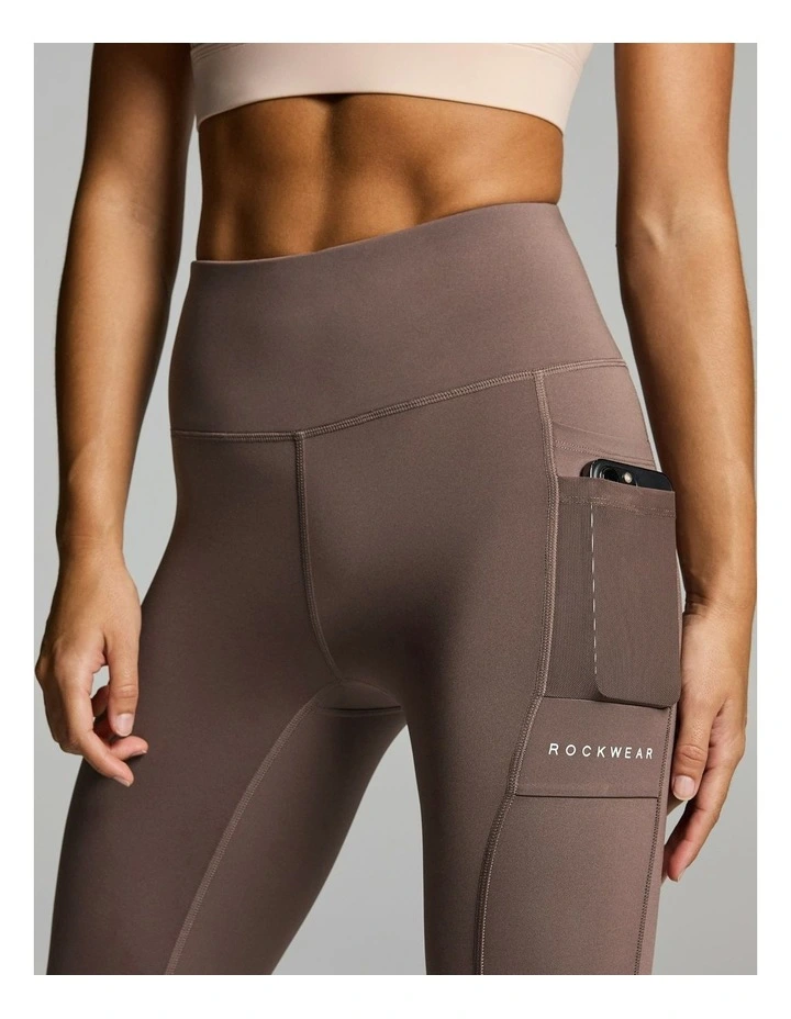 Velocity Pocket Full Length Tights Milk Choc image 5