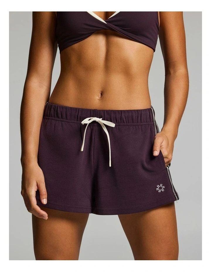 Taped Side Textured Shorts Boysenberry image 1