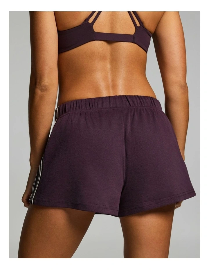 Taped Side Textured Shorts Boysenberry image 2