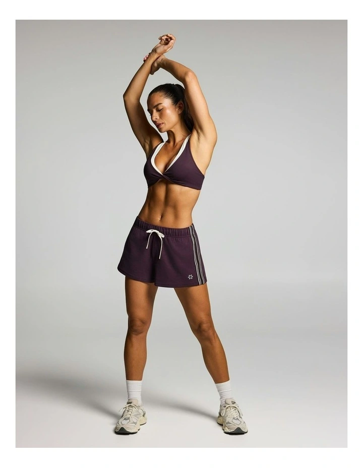 Taped Side Textured Shorts Boysenberry image 5