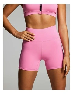 Velocity Pocket Mid Thigh Bike Shorts Cotton Candy
