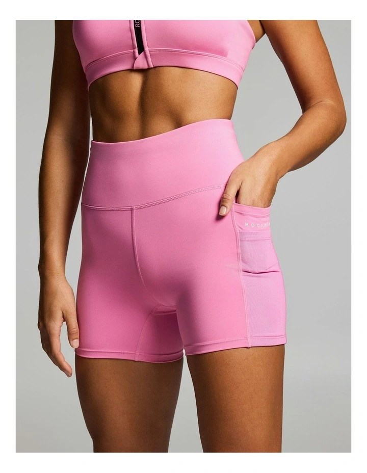Velocity Pocket Mid Thigh Bike Shorts Cotton Candy image 3