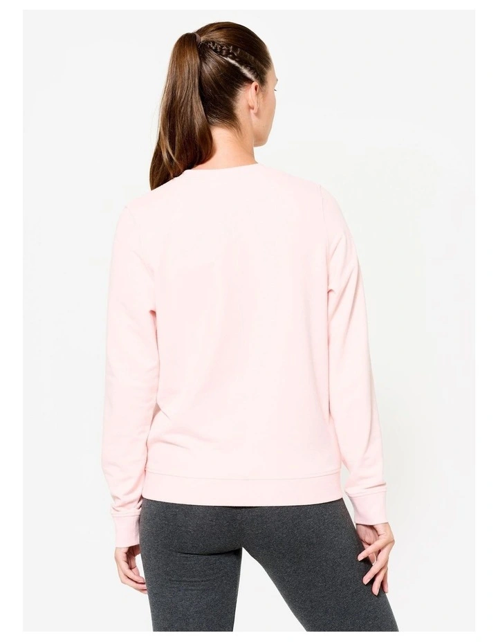 Decathlon - Women's Crew Neck Training Sweatshirt - Light Pink image 2