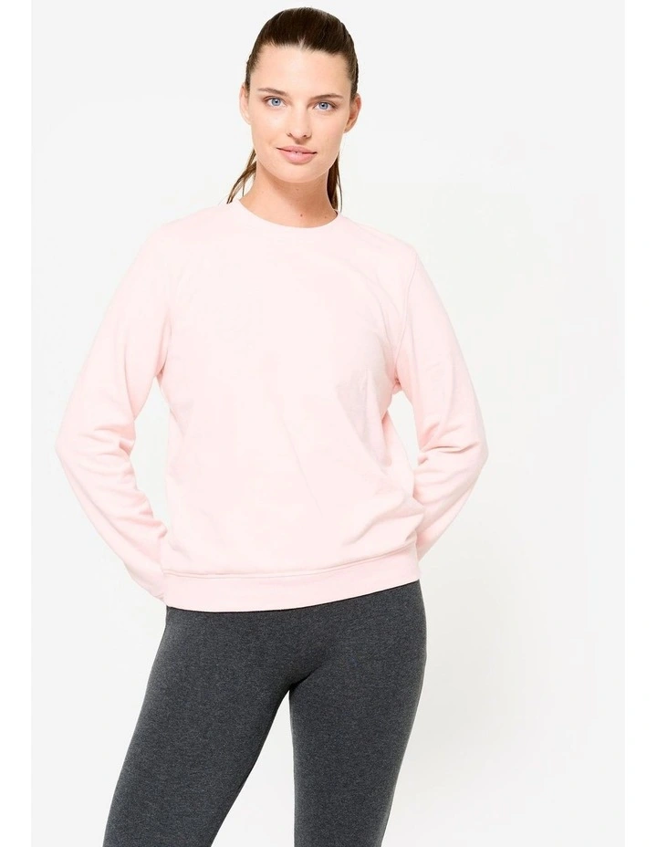 Decathlon - Women's Crew Neck Training Sweatshirt - Light Pink image 4
