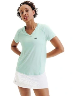 Decathlon - Women's Tennis Breathable V-Neck T-Shirt Dry - Green