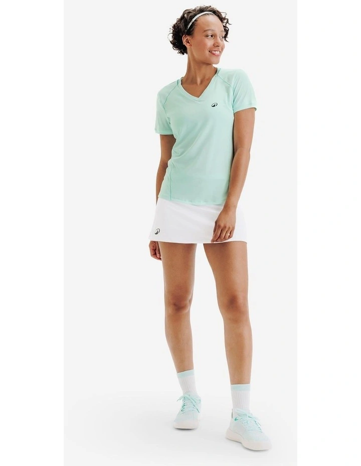 Decathlon - Women's Tennis Breathable V-Neck T-Shirt Dry - Green image 4