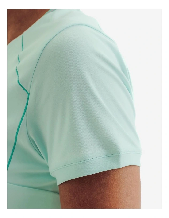 Decathlon - Women's Tennis Breathable V-Neck T-Shirt Dry - Green image 6