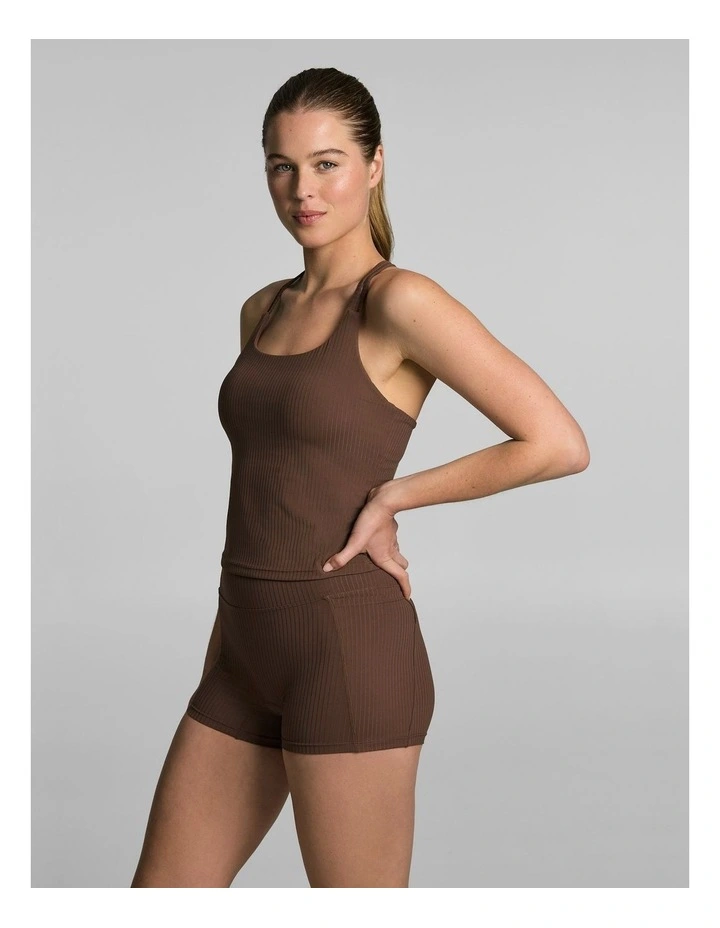 Luxe Rib Support Tank Pecan image 3
