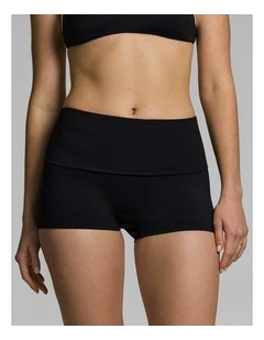 Roll Down Booty Shorts Black