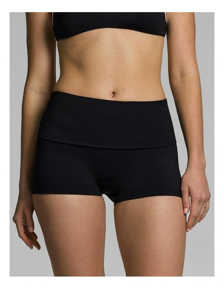 Roll Down Booty Shorts Black image 1
