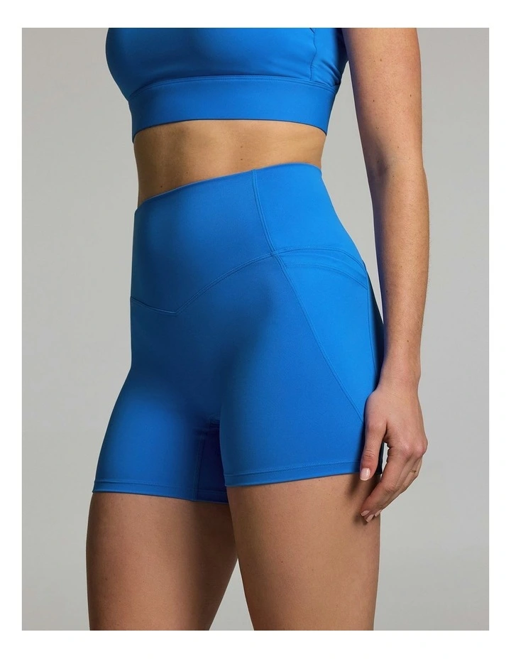 No Front Seam Pocket Mid Thigh Bike Shorts Capri image 3