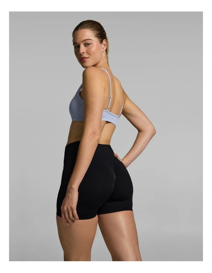 Seamless Scrunch Bum Booty Shorts Black image 4