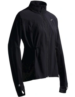 Loose Hooded Fitness Jacket in Black