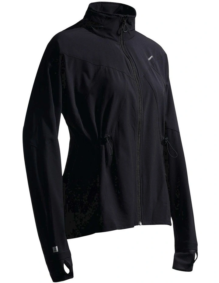 Loose Hooded Fitness Jacket in Black image 1