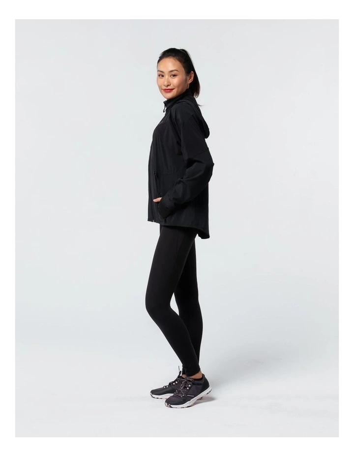 Loose Hooded Fitness Jacket in Black image 5