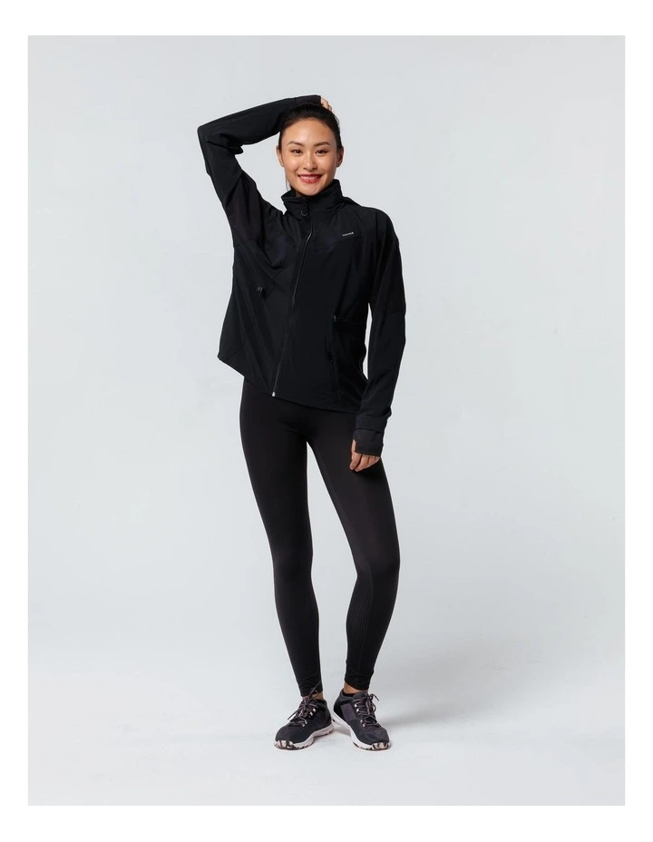 Loose Hooded Fitness Jacket in Black image 7