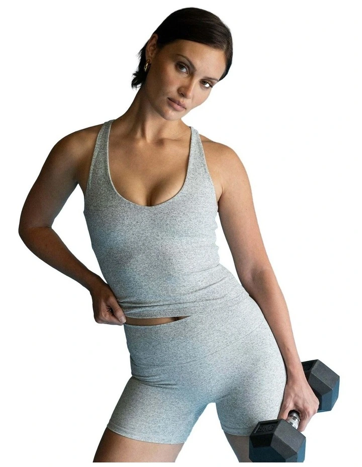 HyperLuxe Contour Tank- Grey Marle image 1