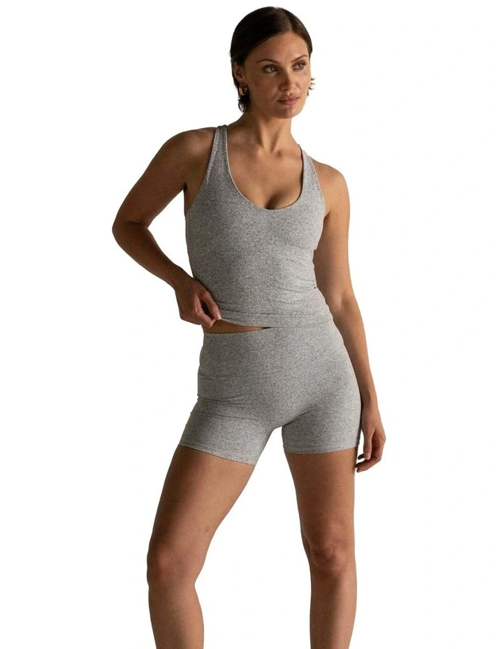 HyperLuxe Contour Tank- Grey Marle image 3