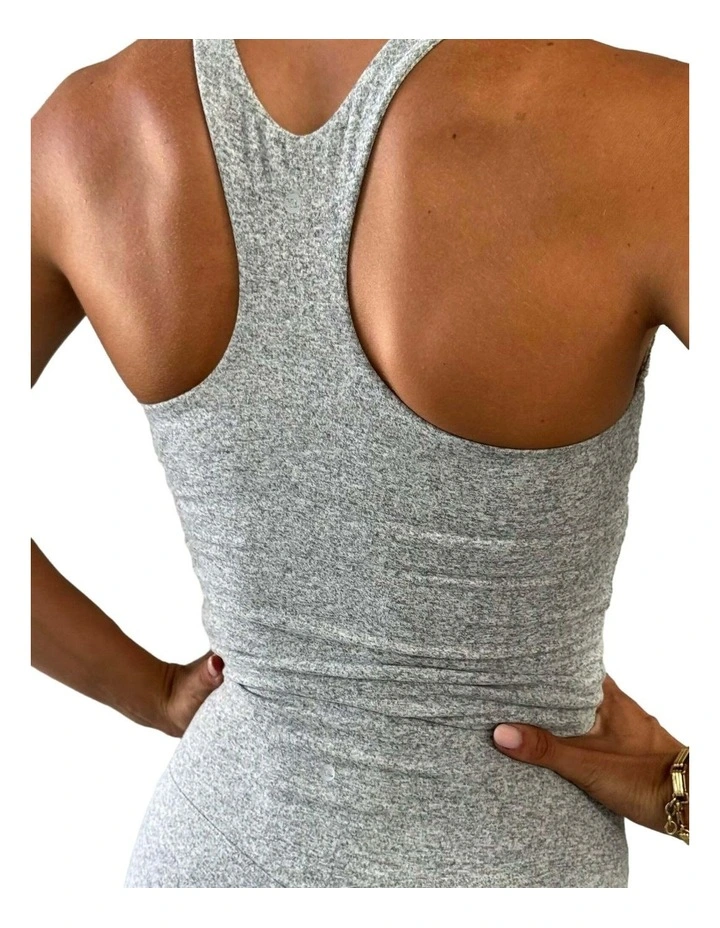 HyperLuxe Contour Tank- Grey Marle image 6