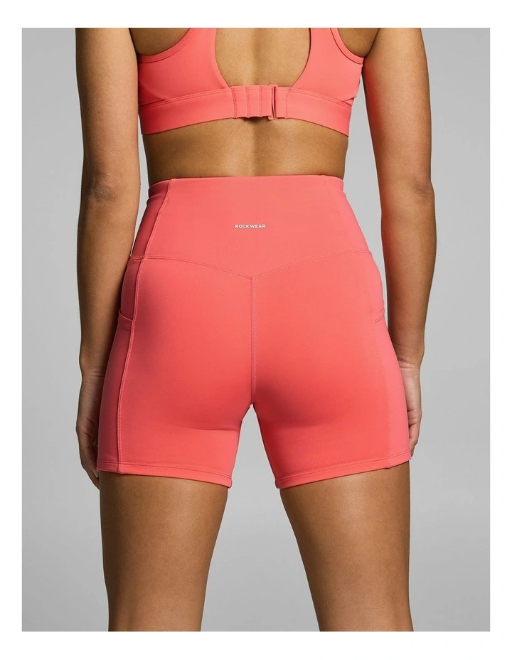Gym & Swim Mid Thigh Bike Shorts Papaya image 2