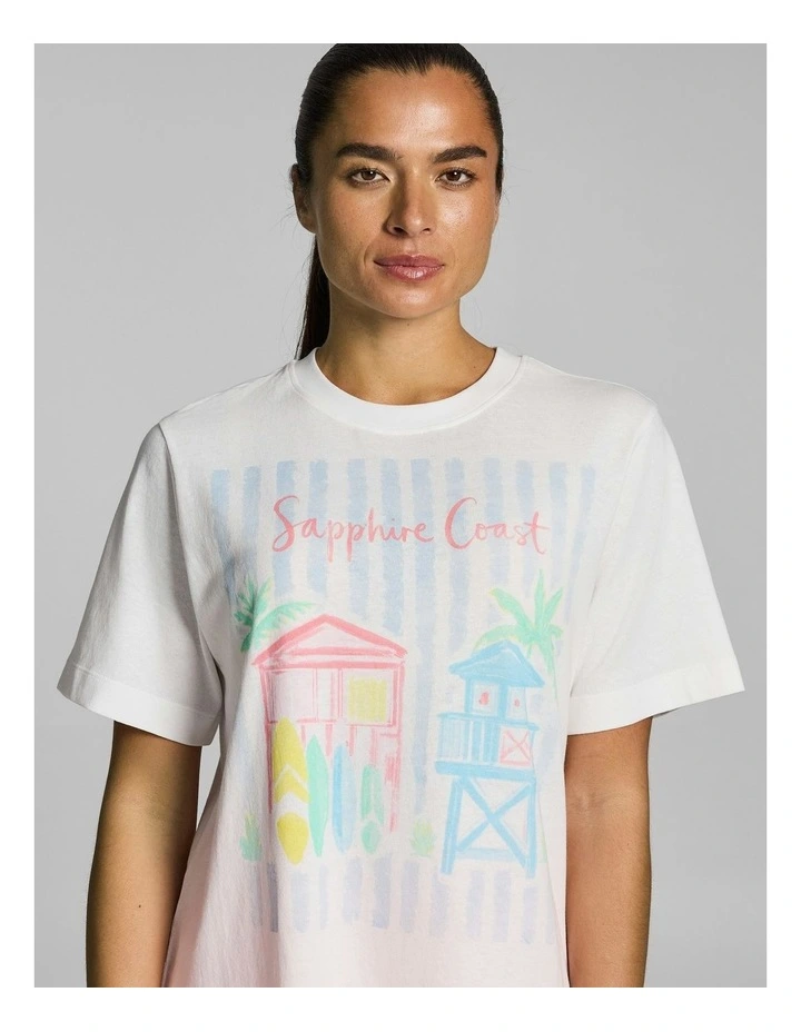 Graphic Cotton Tee White image 4