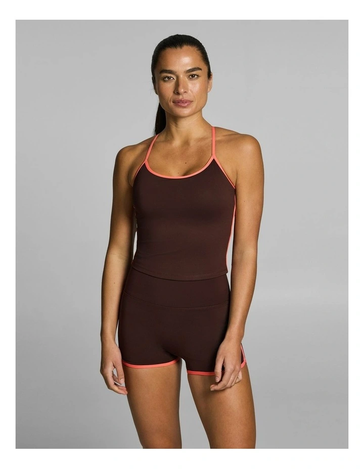 Gym & Swim Low Support Hip Length Singlet Espresso image 1