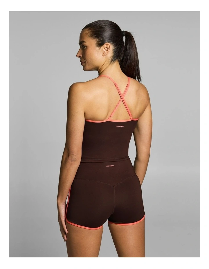 Gym & Swim Low Support Hip Length Singlet Espresso image 2