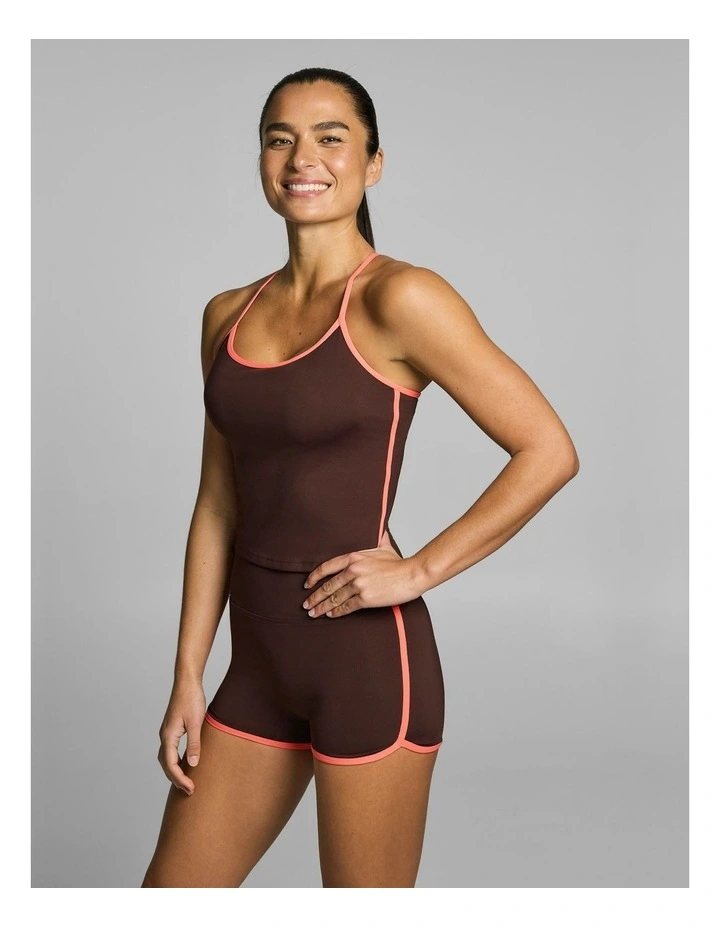 Gym & Swim Low Support Hip Length Singlet Espresso image 3