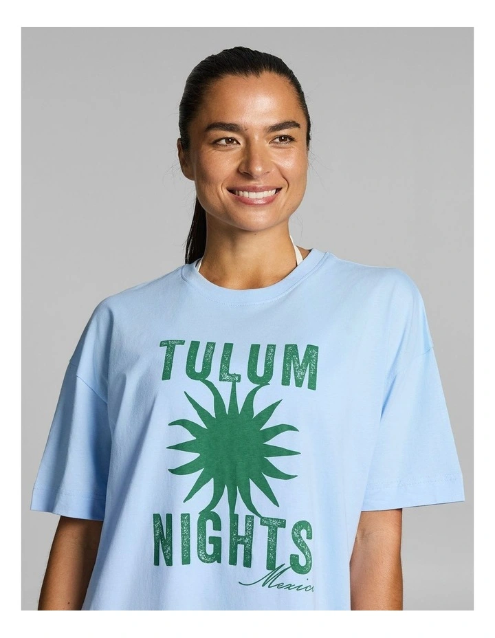 Baggy Cotton Tee Skylight image 4