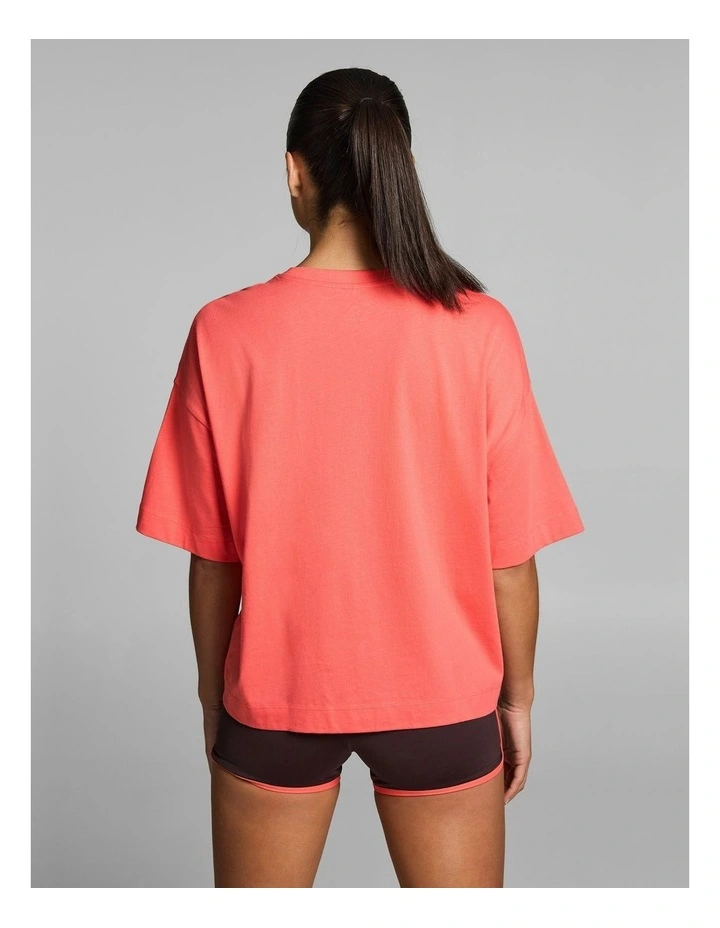 Oversize Boxy Cotton Tee Papaya image 2