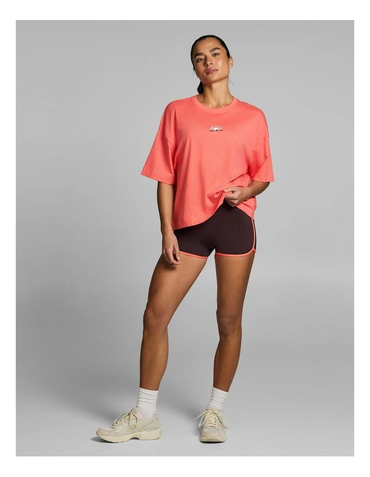 Oversize Boxy Cotton Tee Papaya image 5