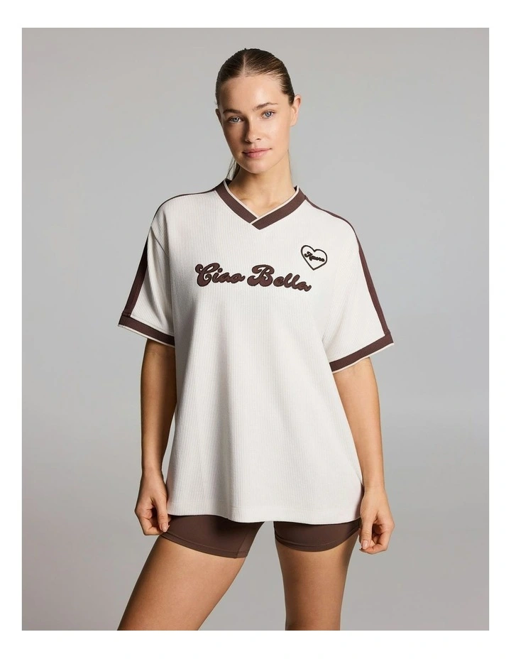 Oversize Cotton Tee Ecru image 1