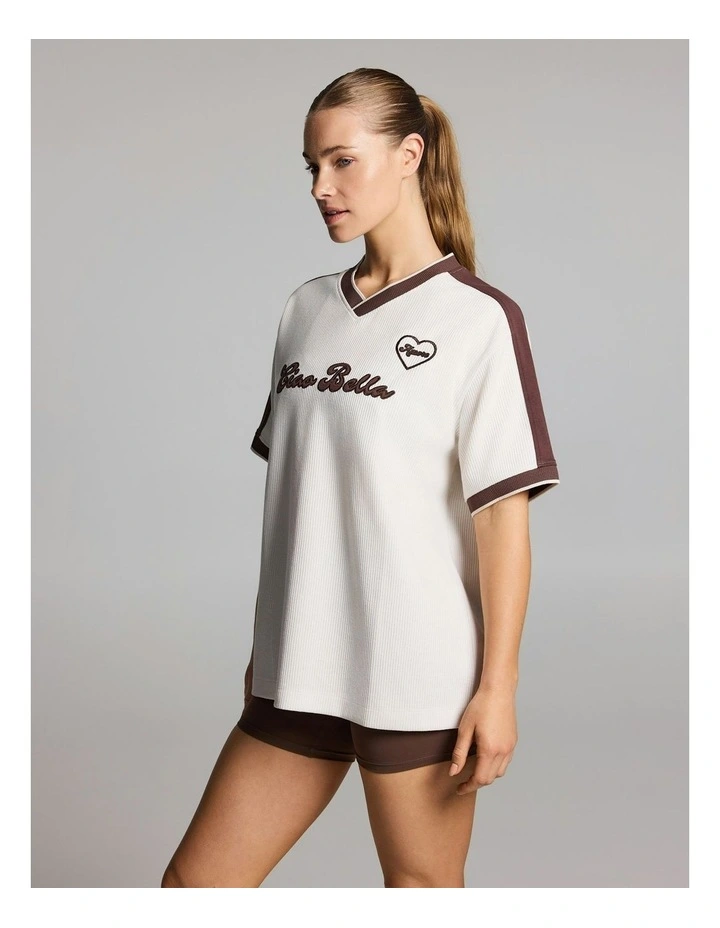 Oversize Cotton Tee Ecru image 3